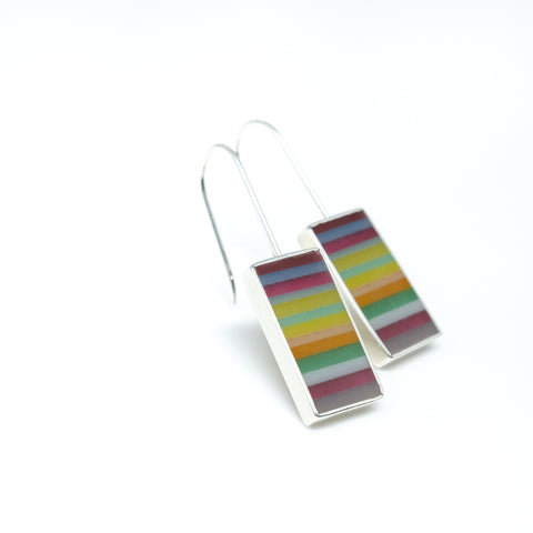 Lined Up Striped Earrings