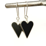 Hearts II Earrings Black
