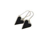 Hearts II Earrings Black