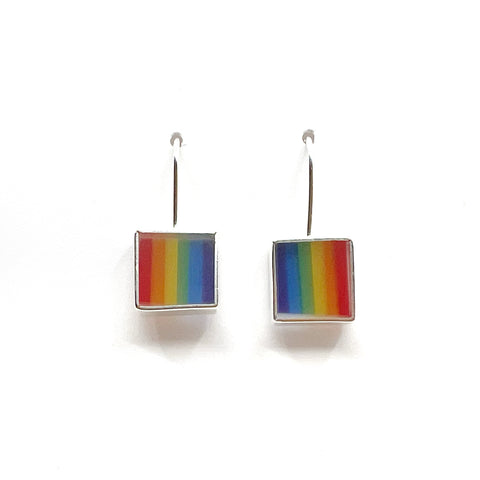 Hey Hey Striped Earrings Rainbow Pride
