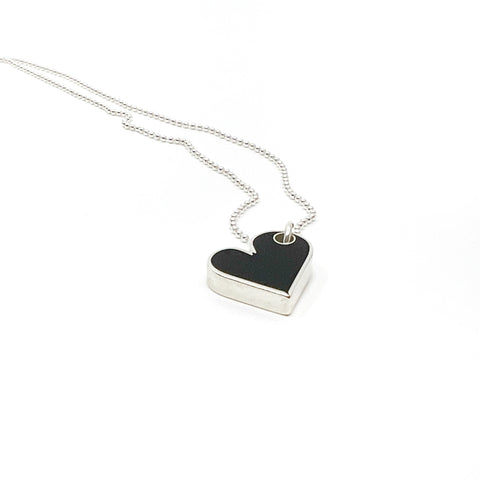 Heart Necklace black