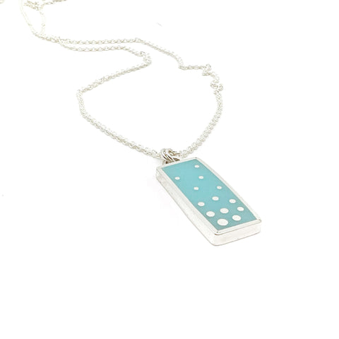 Dashed Necklace in scuba blue