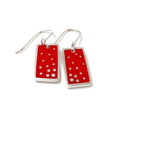 Dashed Earrings red