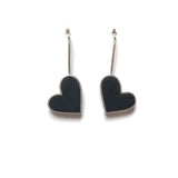 Hearts earrings black